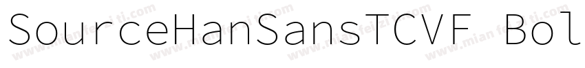 SourceHanSansTCVF Bold字体转换
